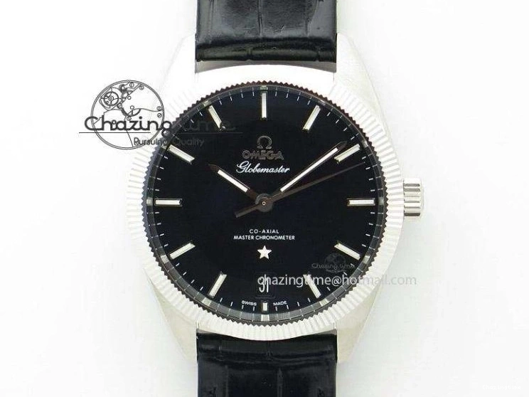 0818 FreshLook Planet Ocean 45mm GMT Blue DLC Black OMF Best Edition Blue Dial On Blue Gummy Strap A 8123